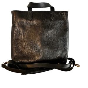 Madewell Small Transport Crossbody Bag • Black Leather